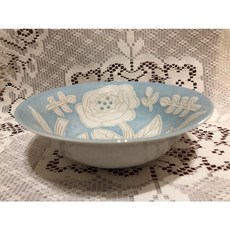 凡爾賽生活精品 日本製藍底花卉造型圓形小缽 點心碗 日本進口