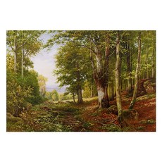 御畫房 綠林小鹿手繪油畫 60 90cm(VF-192), 詳見包裝