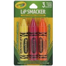 LiP SMACKER 蠟筆造型護唇膏組 12g 3入, 1組, Banana Mania+Pink Sherbet+Outrageous Orange