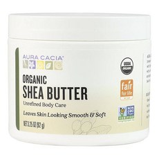 Aura Cacia 未精製身體護理乳木果油, 1個, 92克