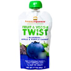 Happy BABY Superfood綜合蔬果泥 99g, 藍莓蘋果紫胡囉蔔口味, 1包