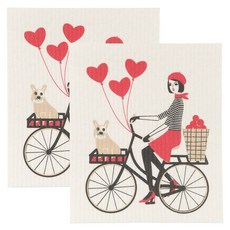 now DESIGNS 圖案印花廚房毛巾, 2入, 巴黎塔