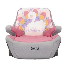 TACOS 成長型安全座椅 安全帶ISOFIX兩用 輕巧三段式躺椅 適用3-12歲, 花花天鵝