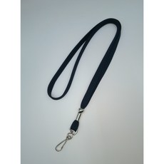 富巨金 可調式識別證帶 (10mm寬織帶/銀珠/旋轉金屬鉤), 海軍藍