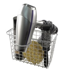 SPECTRUM 馬桶水箱上的頻譜網格 吹風機和配件 籃子烘乾機衣架, 1個, 白色的