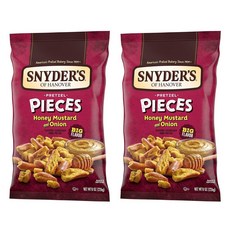 Snyder's 椒鹽脆餅片 蜂蜜芥末洋蔥口味, 2包, 226.8g
