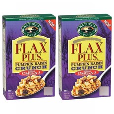 NATURE'S PATH Flax Plus南瓜口味葡萄乾香脆麥片, 2盒, 350g