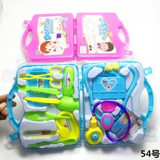 兒童醫生組 醫生玩具 家家酒醫生玩具套裝 手提箱, 54藍聽診器