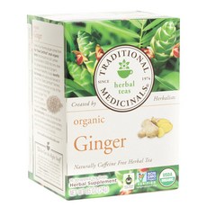 TRADITIONAL MEDICINALS 無咖啡因生薑草本茶包, 16件, 1.5克
