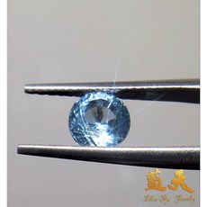 Blue Sky Jewelry 海水藍寶1.41ct 圓鑽切割 馬達加斯加產 高精度切割 珠寶