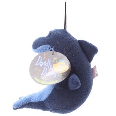 Multipet Diddle Dude 狗毛絨玩具, 1個, 鯊魚毛絨