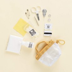 KAWAGUCHI 攜帶型針線袋 TSURETTE 針線包 日本河口牌 婚禮小物 現貨附發票, G黃把透明袋, 1個