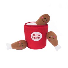 Zippypaws 挖洞桶雞狗毛絨玩具, 1個, 混色