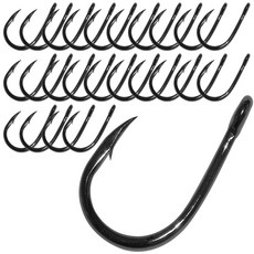 gamakatsu 活餌NS鉤 黑色釣鉤, 25個, 25入