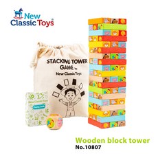 荷蘭 New Classic Toys 動物疊疊樂 木製玩具 親子互動桌遊 疊疊高 骨牌遊戲, 詳見包裝, 1個