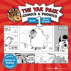 (英文圖書)The Yak Pack: Comics & Phonics: Book 1: Learn to read decodable short vowel words 平裝版, Rumack Resources, 英文