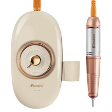 艾薇奈兒 美甲復古錶盤無線充電式可攜專業磨甲機, 杏色