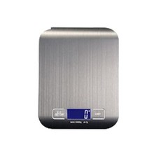 廚房不鏽鋼髮絲紋電子秤 磅秤 料理秤 麵粉, 3kg, 銀