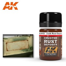 AK Interactive Dark Rust Deposits 舊化琺瑯漆 AK4113, 詳見包裝