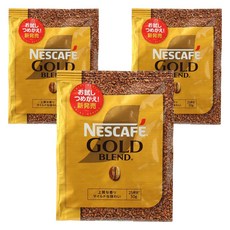 NESCAFE 雀巢咖啡 金選即溶咖啡粉補充包, 50g, 3個, 1入