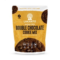 LAKANTO 雙倍巧克力餅乾預拌粉, 1個, 192克