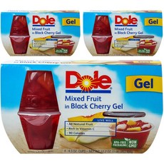 Dole 都樂 混合水果丁&黑櫻桃口味果凍, 12入, 122g