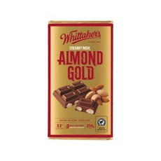 Whittaker's 濃郁牛奶巧克力 黃金杏仁口味, 1個, 250g