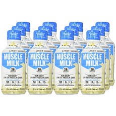 Muscle Milk 輕量高蛋白營養奶昔 香草奶油, 1個, 12入