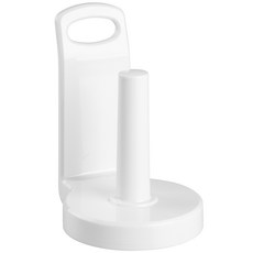 iDESIGN Interdesign紙巾架塑膠廚房紙巾架, 1個, 白色的