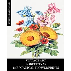 (英文圖書) Vintage Art: Robert Tyas: 12 Botanical Prints: Flora Ephemera for Framing Collage and Mixed ... 平裝版, Blurb, 英文