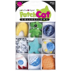 patchworkpet 太空系列造型寵物貓玩具 17.8cm 9入, 1個, 混色