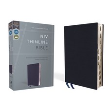 (英文圖書)NIV Thinline Bible Bonded Leather Navy Indexed Red Letter Edition Bonded Leather, Zondervan, 英文, 再生皮革