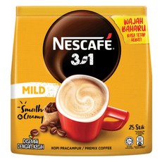NESCAFE 雀巢咖啡 溫和順滑三合一拿鐵沖泡包, 18g, 1個, 25入