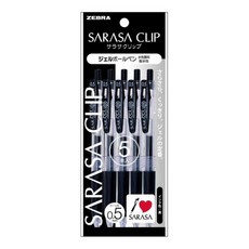 ZEBRA 斑馬牌 Sarasa clip環保鋼珠筆 0.5mm, 1套, 黑色