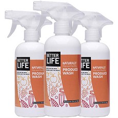 BETTER LIFE 蔬菜清潔劑, 3個, 473.2ml