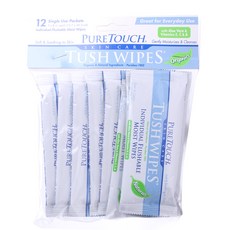 Pure Touch 蘆薈+維生素C&E&A濕紙巾, 1個, 12件