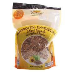 NEW ENGLAND Naturals 高蛋白蘋果葡萄乾葵花籽格蘭諾拉麥片, 1袋, 340g