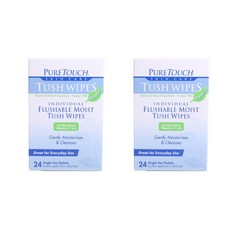 Pure Touch 蘆薈+維生素C&E&A濕紙巾, 2個, 24件