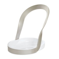 iDESIGN 奧斯汀湯匙架炊具架, 1個, 啞光緞+啞光白