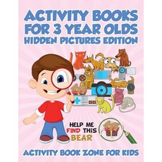 (英文圖書)Activity Books For 3 Year Olds Hidden Pictures Edition 平裝版, Activity Book Zone for Kids, 英文