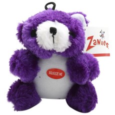 ZaNies 紫色小熊造型絨毛寵物玩具, 1個, 賓基熊