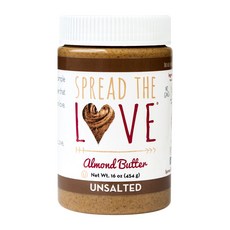 SPREAD THE LOVE 無鹽杏仁奶油醬, 1個, 454克