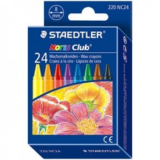 STAEDTLER 快樂學園 MS220NC24無毒安全防水油腊筆 24色, 詳見包裝, 1個