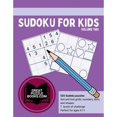 (英文圖書)Sudoku for Kids Volume Two 平裝版, Great Puzzle Books, English