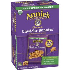 Annie's 兔子造型餅乾 切達起司口味, 12包, 28g