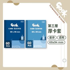 Geek 第三層卡套 69x94mm (單面磨砂/透明), 雙面透明Clear