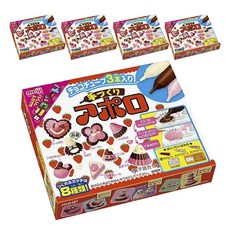 meiji 明治 阿波羅可可DIY組, 5組, 巧克力+白色奶油+粉紅奶油+造型模具+糖屑