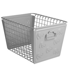 SPECTRUM 多樣化設計 Maclean 大象籃 廚房收納籃/籃子, 1個, 柔和的灰色