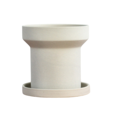 Green Mist 綠色山嵐 煙囪陶盆 室內裝飾花器 多肉植物盆栽, 沙土色