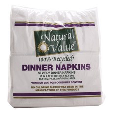 NATURAL VALUE 餐巾紙, 50件, 1個